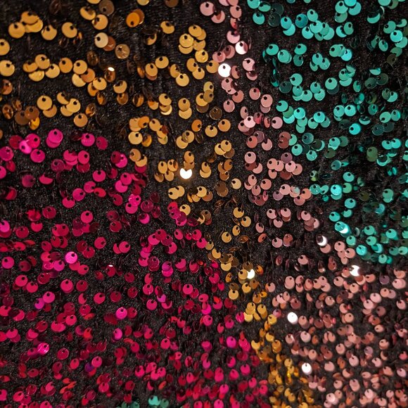 Intempo multi-color, long-sleeve, sequined dress - Picture 3 of 4